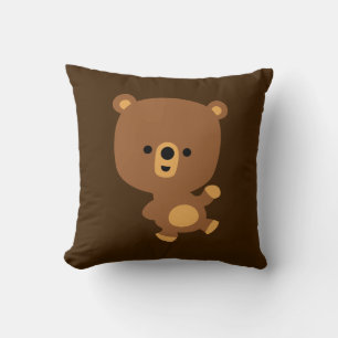 Cute Cartoon 'Good Vibe' Bear Pillow