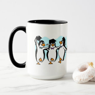 Cute Cartoon Graduating Penguins Mug