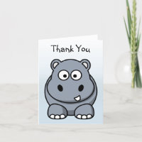 Cute Cartoon Grey Hippo