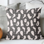 Cute Cartoon Halloween Drawing Black White Ghost  Cushion<br><div class="desc">Add a touch of spooky charm to your space with this cute cartoon Halloween ghost throw pillow! Featuring an adorable ghost design in classic black and white, this pillow is perfect for Halloween decor or for adding a whimsical touch to your home all year round. The simple yet playful design...</div>