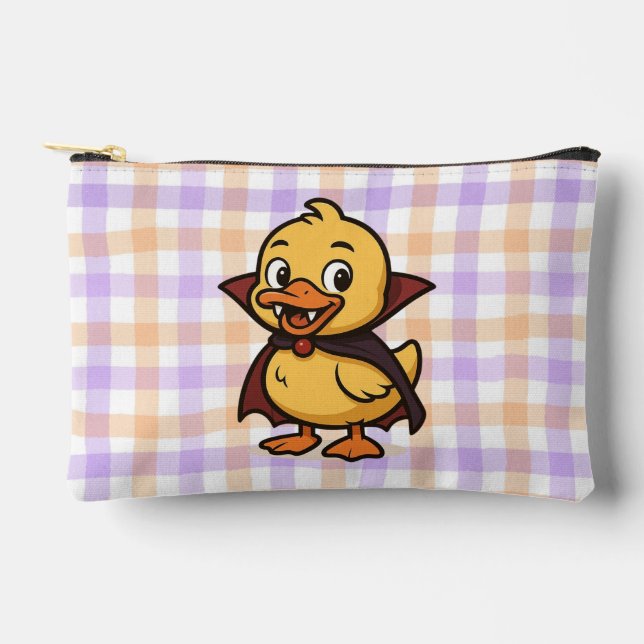 Cute cartoon Halloween duck vampire  Accessory Pouch (Front)