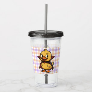 Cute cartoon Halloween duck vampire Acrylic Tumbler