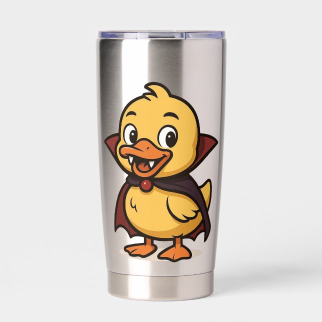 Cute cartoon Halloween duck vampire  Insulated Tumbler (Front)