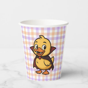 Cute cartoon Halloween duck vampire Paper Cups