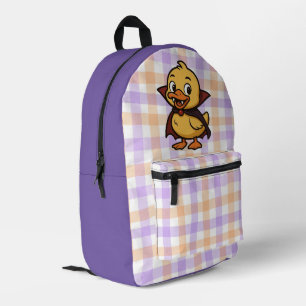 Cute cartoon Halloween duck vampire Printed Backpack
