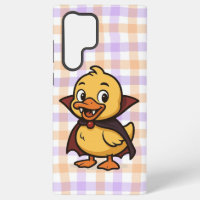 Cute cartoon Halloween duck vampire