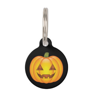 Cute Cartoon Halloween Jack O’Lantern Pumpkin Pet Tag