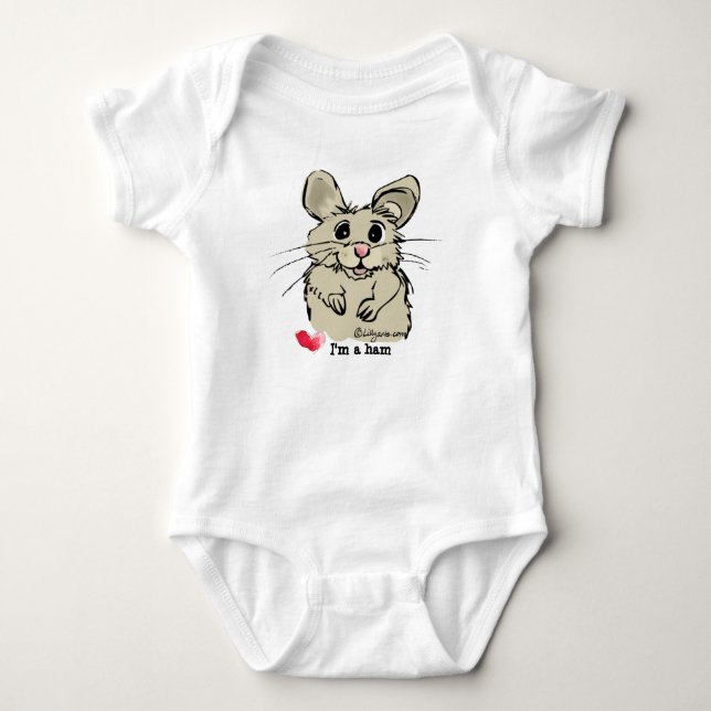 Cute Cartoon Hamster Baby Creeper (Front)
