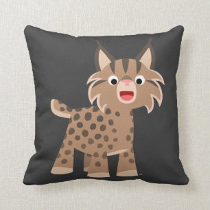 Cute Cartoon Happy Lynx Pillow