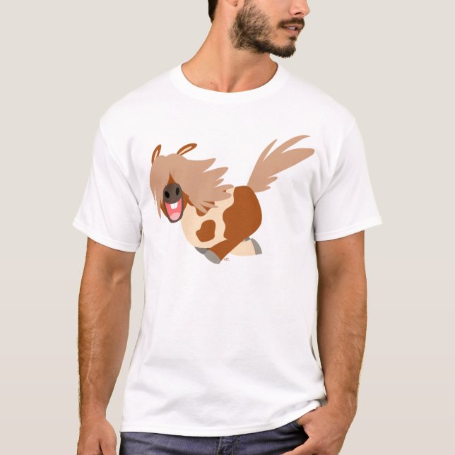 Cute Cartoon Happy Pinto Pony Children T-shirt (Front)