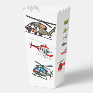 Cute Cartoon Helicopters Transport Kids Birthday Favour Box