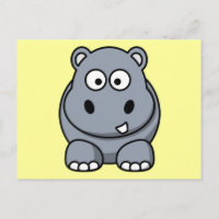 Cute Cartoon Hippo