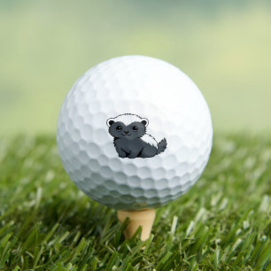 Cute Cartoon Honey Badger Golf Balls