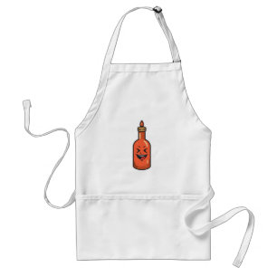Cute Cartoon Hot Sauce Bottle Meme Standard Apron