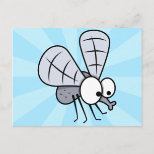 Cute Cartoon House Fly Postcard