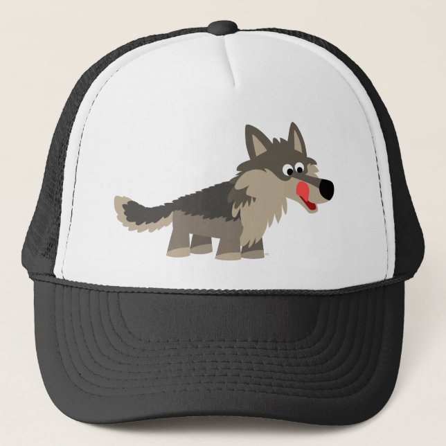 Cute Cartoon Hungry Wolf Hat (Front)