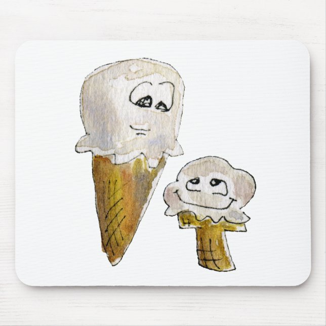 Cute Cartoon Ice Cream Cones Mouse Pad (Front)