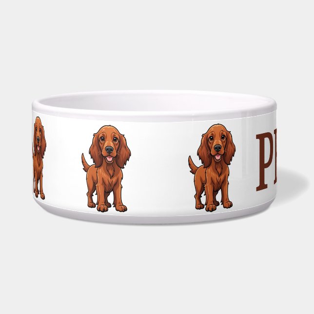 Cute Cartoon Irish Setter Personalise (Left)