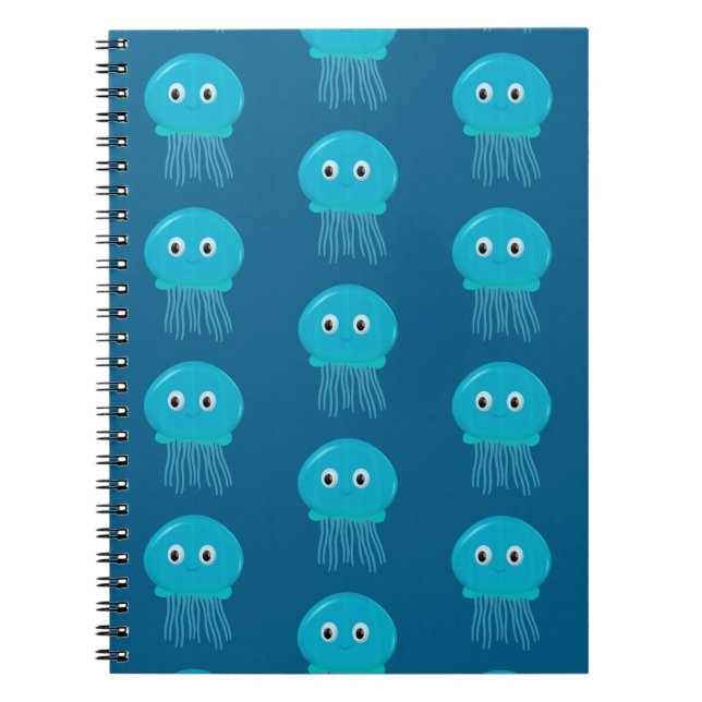 Cute Cartoon Jellyfish Notebook (Front)
