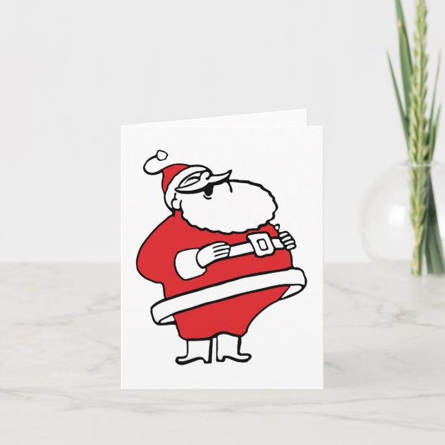 Cute Cartoon Jolly Santa Claus Laughing Ho Ho Ho Holiday Card (Front)