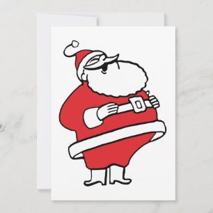 Cute Cartoon Jolly Santa Claus Laughing Ho Ho Ho Holiday Card