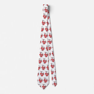 Cute Cartoon Jolly Santa Claus Laughing Ho Ho Ho Tie
