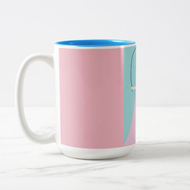cute cartoon jump robe mug (Left)
