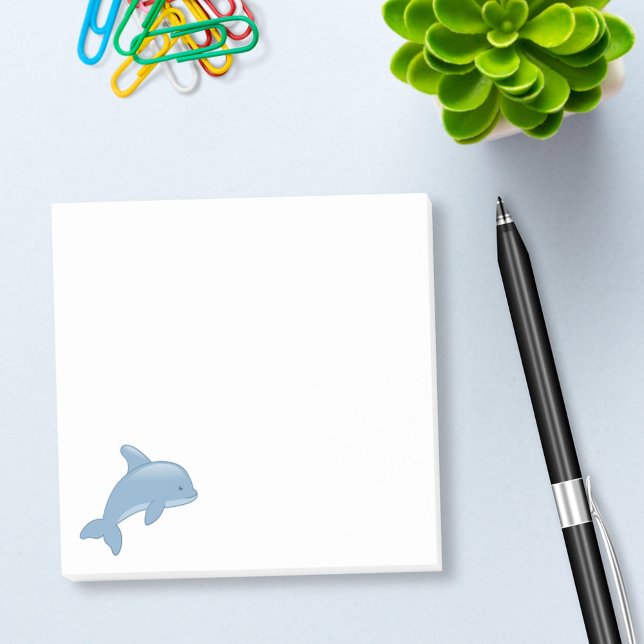 Cute Cartoon Jumping Dolphin Post-it Notes (Creator Uploaded)