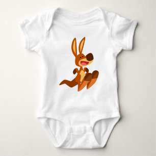 Cute Cartoon Kangaroo Joey Baby Apparel Bodysuit