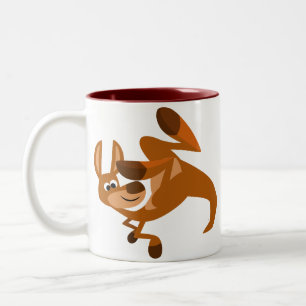 Cute Cartoon Kangaroo's Somersault  Mug