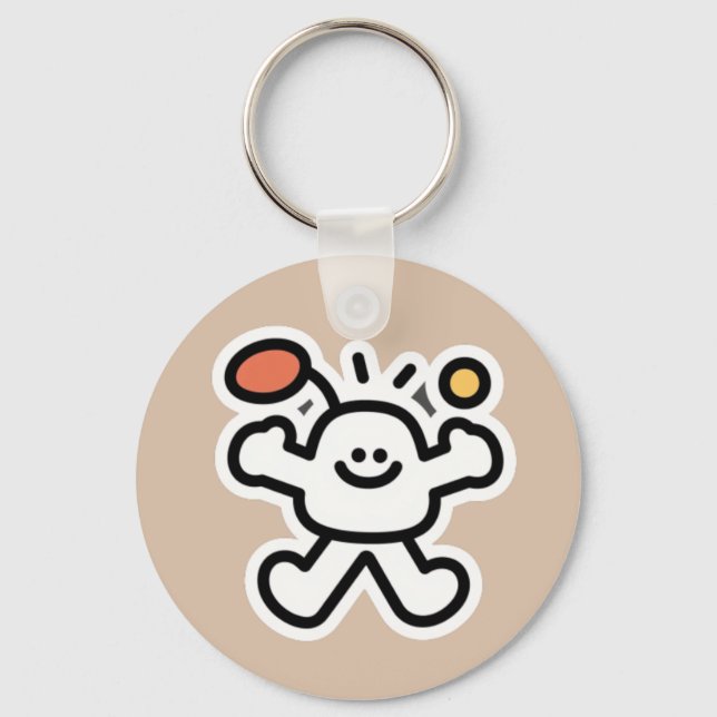 Cute Cartoon Key Ring (Front)