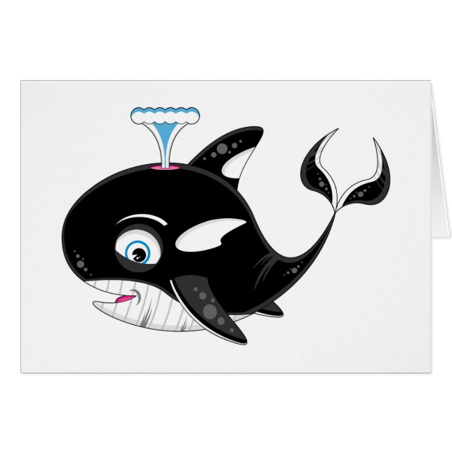 Cute Cartoon Killer Whale (Front Horizontal)
