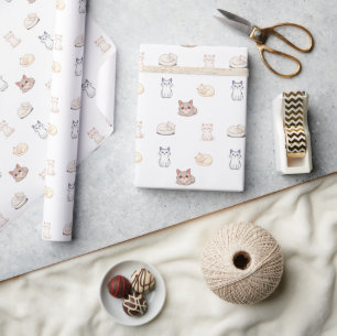 Cute Cartoon Kittens Set Wrapping Paper