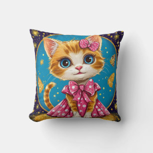 Cute cartoon kitty cushion
