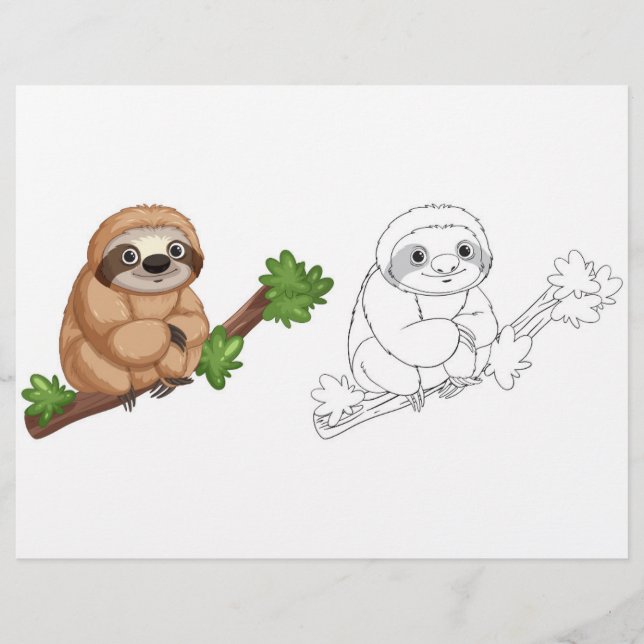 Cute Cartoon koala colouring page (Front)