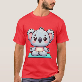 Cute Cartoon Koala in Yoga Pose friends T-Shirt