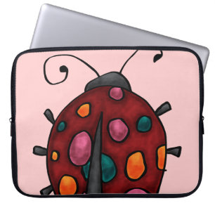 Cute Cartoon Ladybug Laptop Sleeve