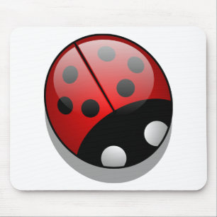 Cute Cartoon Ladybug Mouse Pad