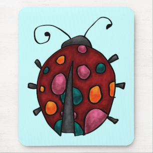 Cute Cartoon Ladybug Mouse Pad