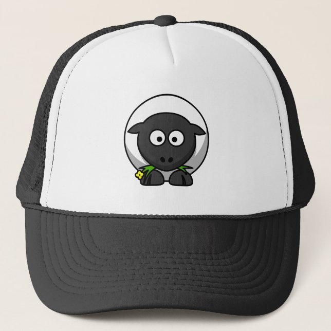 Cute Cartoon Lamb Trucker Hat (Front)