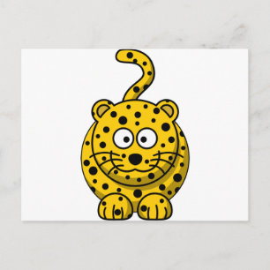 Cute Cartoon Leopard Postcard