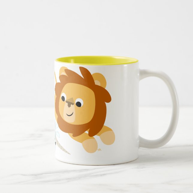 Cute Cartoon Lion and Unicorn mug (Right)