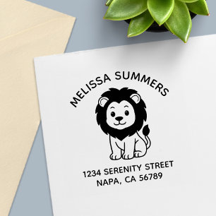 Cute Cartoon Lion Arch Address Self-inking Stamp