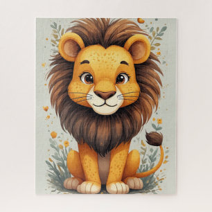 Cute cartoon lion baby room decor jigsaw puzzle