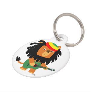 Cute Cartoon Lion of Zion Dog Tag