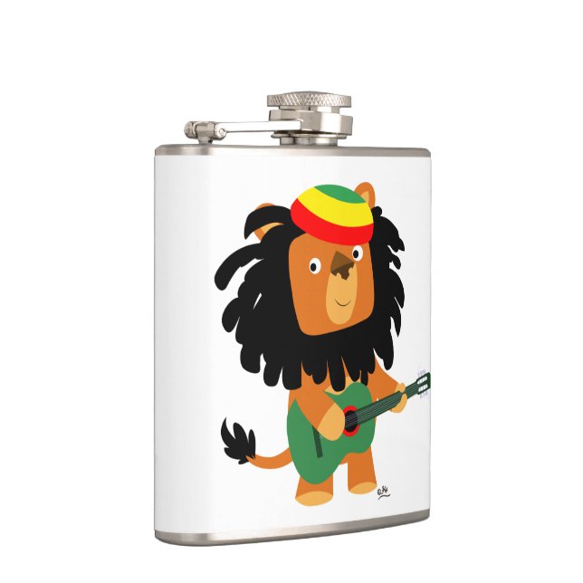 Cute Cartoon Lion of Zion Hip Flask (Right)