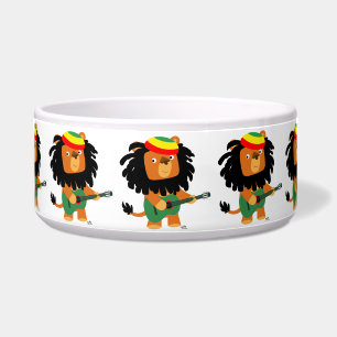 Cute Cartoon Lion of Zion Pet Bowl