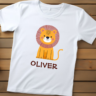Cute Cartoon Lion Personalised Baby T-Shirt
