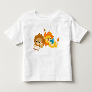 Cute Cartoon Lion Readers  children T-shirt
