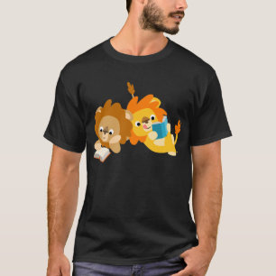 Cute Cartoon Lion Readers T-shirt